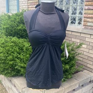 Coco Reef Convertible Black Tankini Top Swimsuit Separates 32 34C New